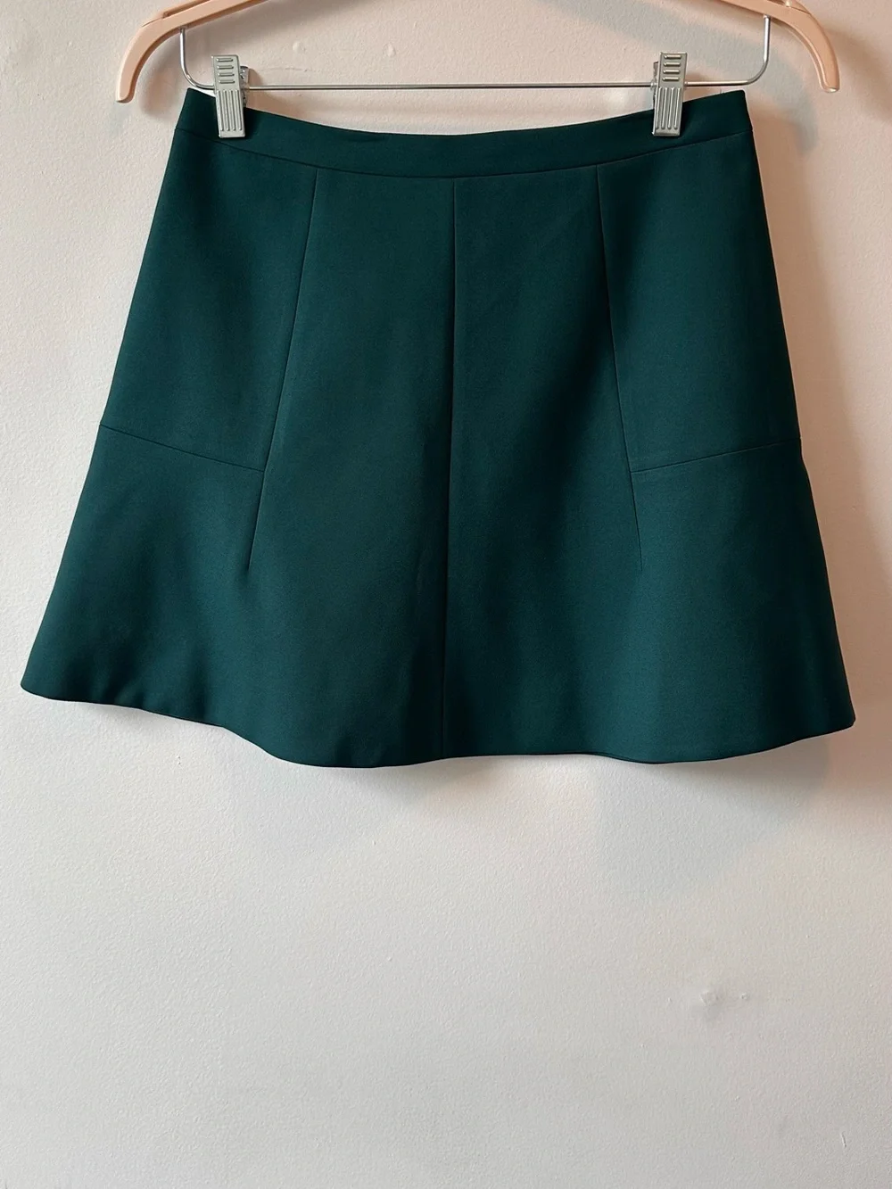 J Crew Dark Green A-Line Skirt
